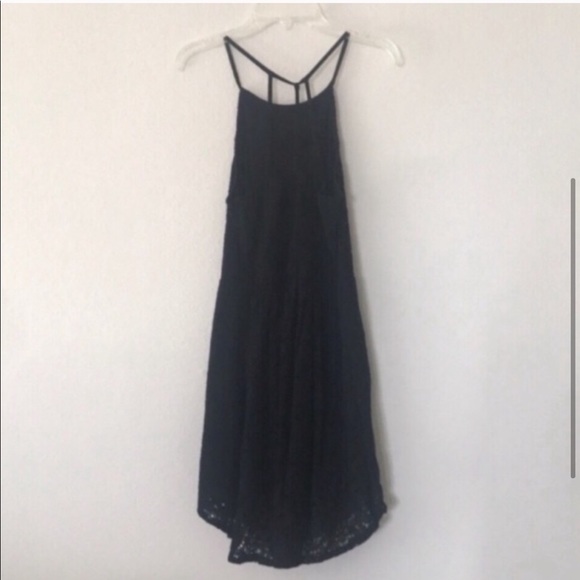 Abercrombie & Fitch Black Flowy Halter Lace Dress - Picture 3 of 5